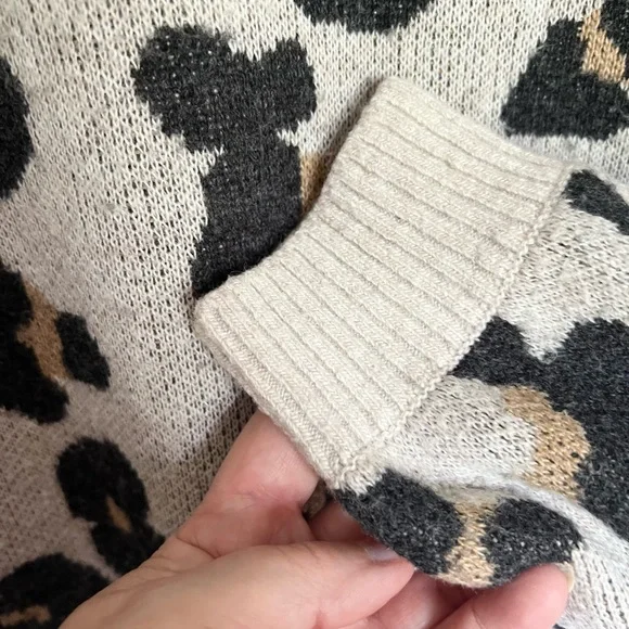 Loft Plus Leopard Print Wool Blend Crewneck Sweater Size16/18 - Picture 7 of 8